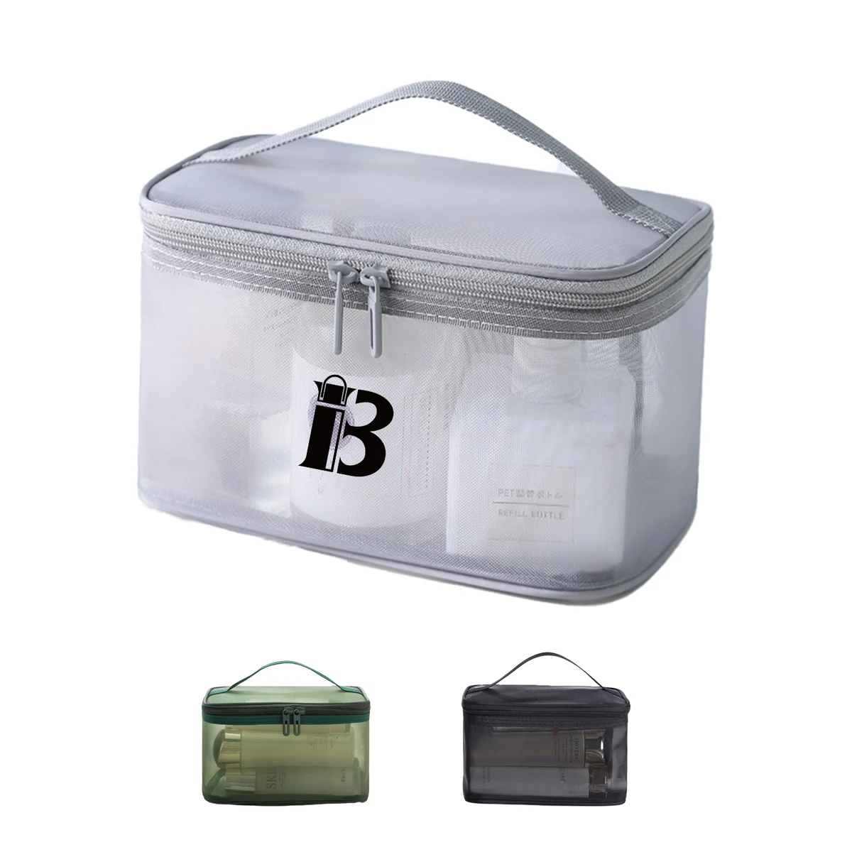 Mesh Cosmetic Bag with Zipper 1