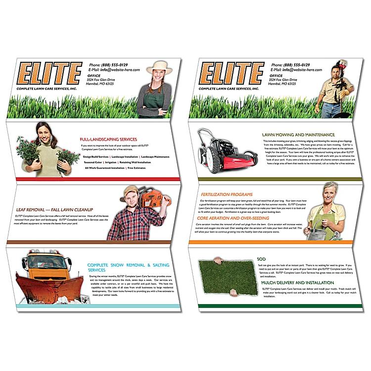 Quad-Fold Flyer Brochure - 11x17 - Gloss Text 1