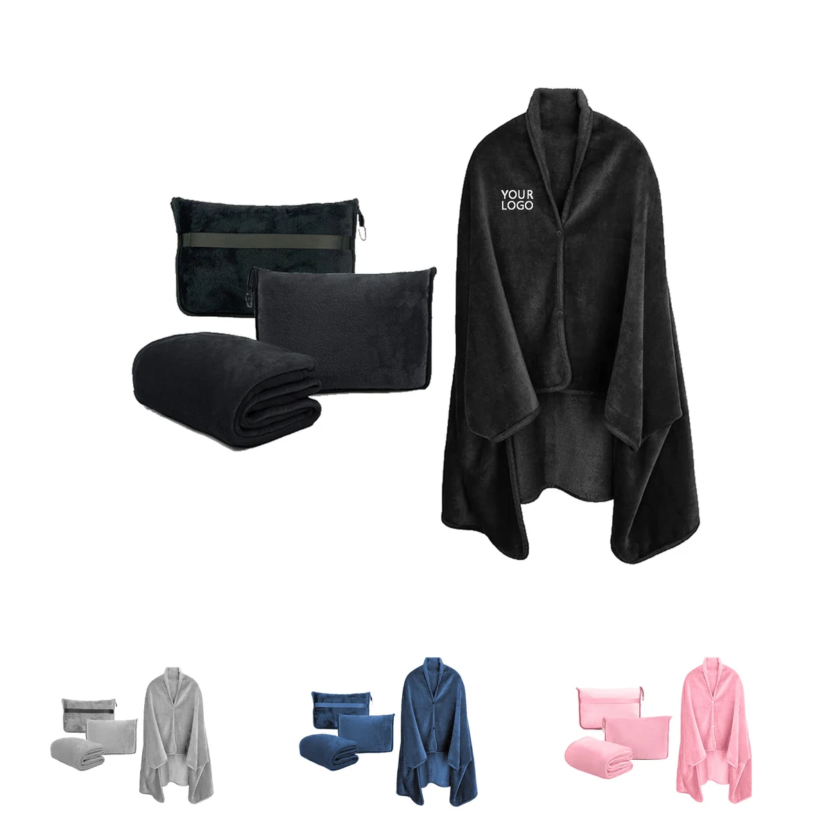 Travel Blanket With Storage Pouch 1