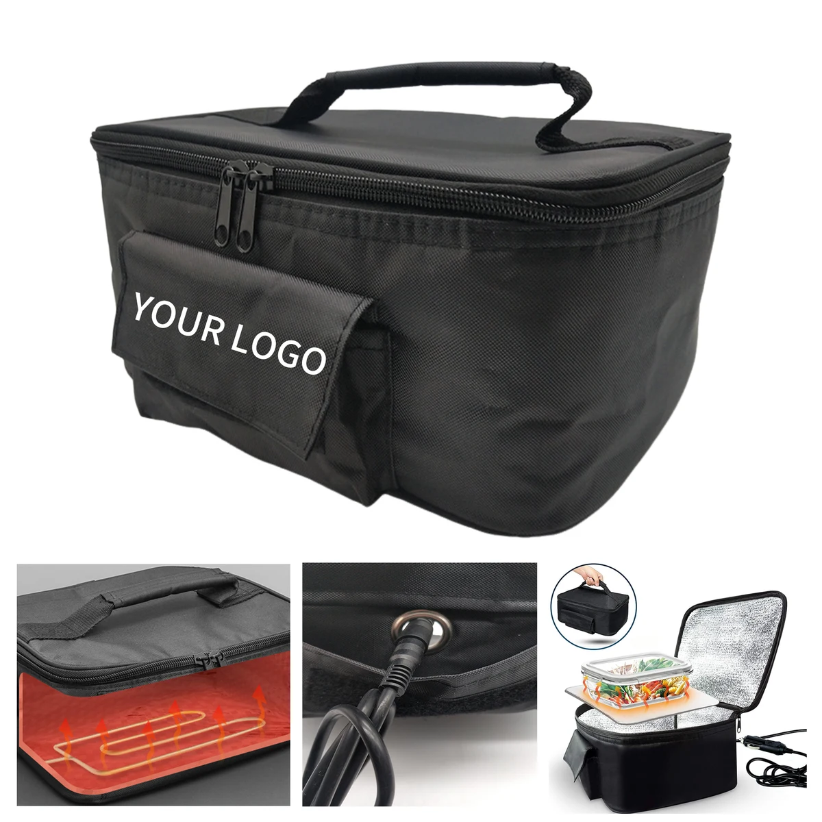 Portable Electric Car Heated Lunch Box Food Warmer 17.8" By 13.8" 1