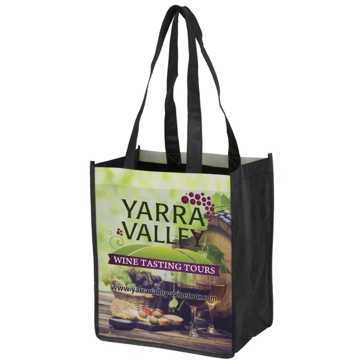 8"W x 10"H x 4"Gusset - "SAWGRASS" Full Color Import Air Ship Grocery Shopping Tote Bags 1