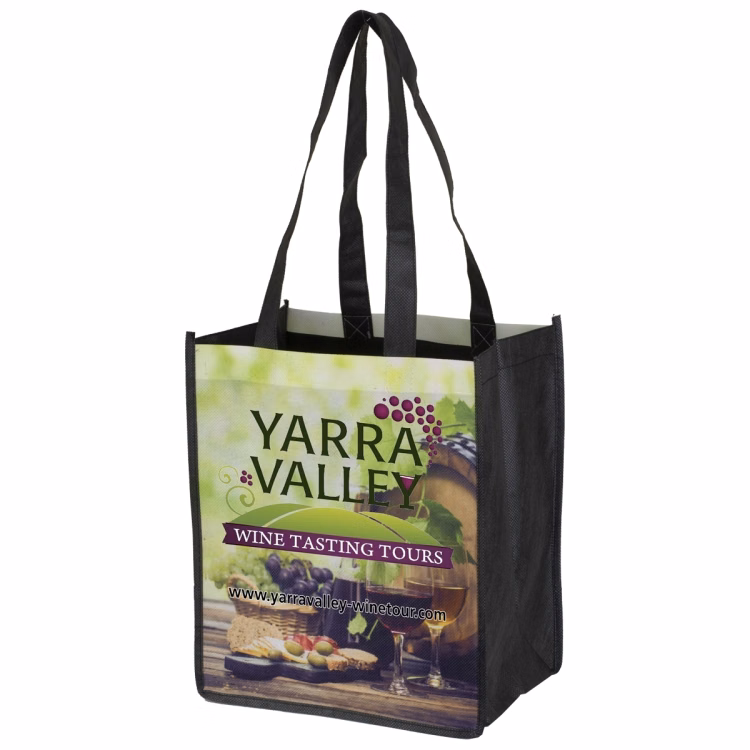 8"W x 10"H x 4"Gusset - "SAWGRASS" Full Color Import Air Ship Grocery Shopping Tote Bags