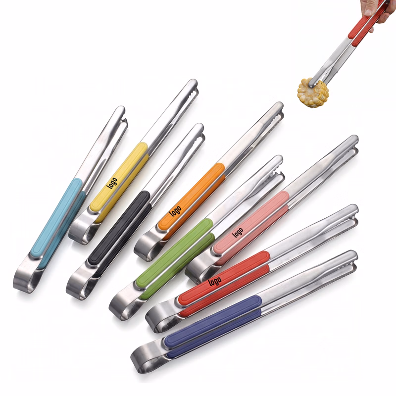 Commercial Stainless Steel Food Grilling Tongs For Restaurants