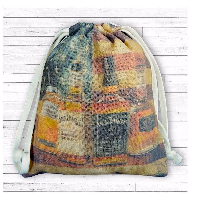 5"x6" Custom Printed Cotton Pouch with Drawstring