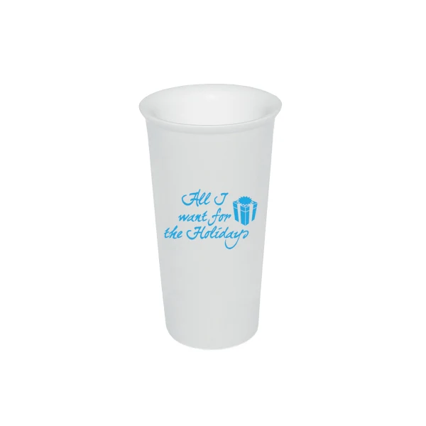 17 Fl. Oz. Mug with Silicone Lid: White mug 1