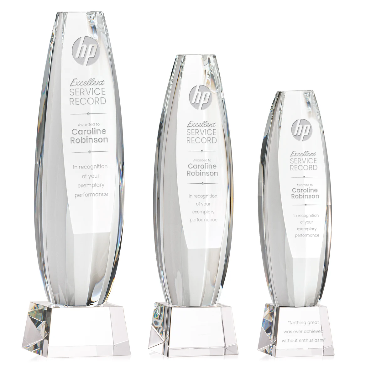 Hoover Award on Robson Base - Clear 1