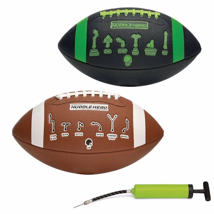 Footballs - Black and Brown with Plays Mini Size 9"