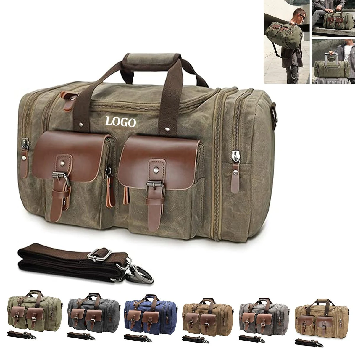 Hand Held Crossbody Canvas Luggage Bag 1