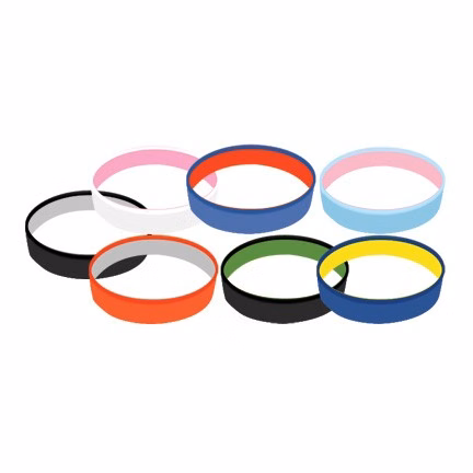 Dual Layer Silicone Wristband Keychain