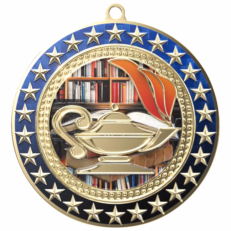 Radiant Star Medal - Book & Lamp