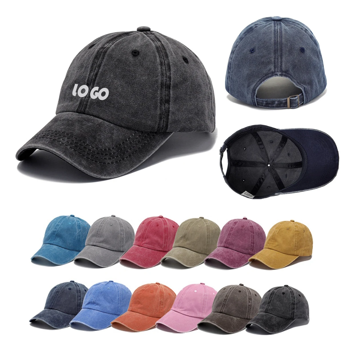 Washed Cotton Dad Cap 1