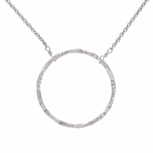 Antwerp Sterling Silver Large Soul Circle Necklace