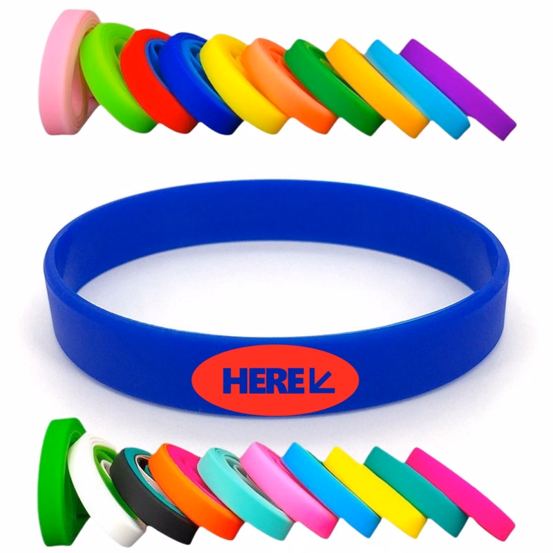 Color Printed Silicone Wristband Custom Engraved