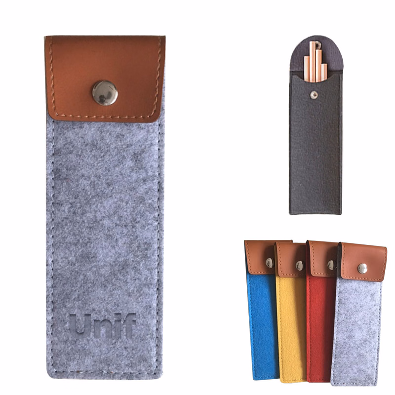 Snap Felt Pen Case pouch for school office