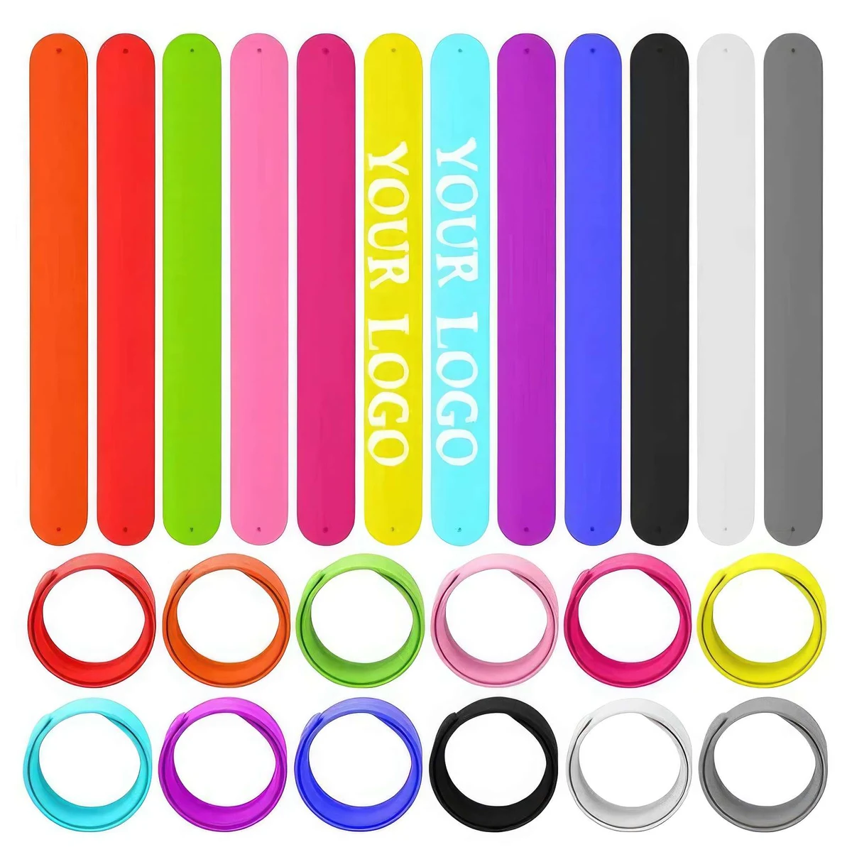 Custom Silicone Slap Bracelet Festival Wristband 1