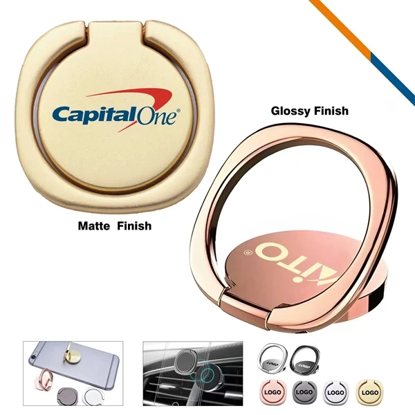 Custom Zinc Alloy Tera Phone Ring Stand — Matte & Glossy Finish Corporate Giveaway 1