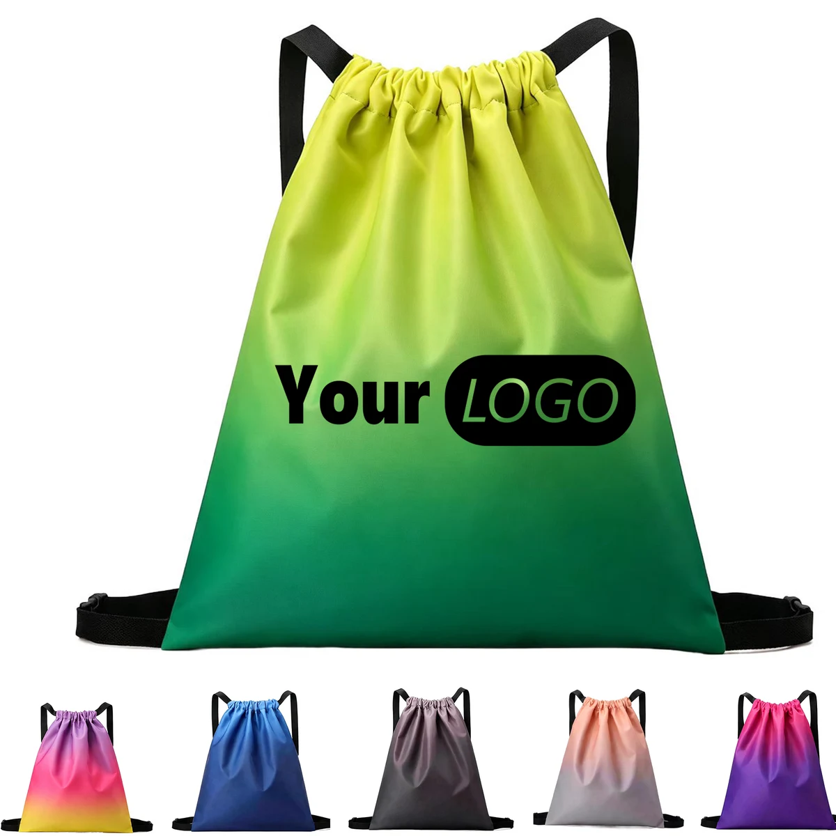 Gradient Nylon Drawstring Backpack 1