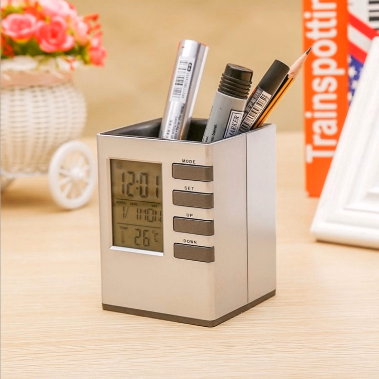 Multifunction Desktop Companion with LCD Alarm Clock