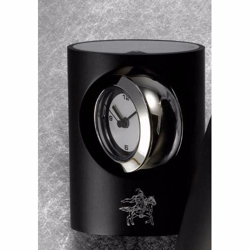 Rotating Black Picture Frame Desk Clock