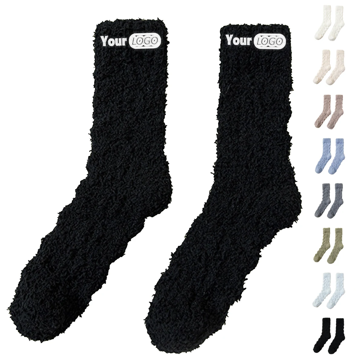 Thick Coral Fleece Mid-Tube Socks 1