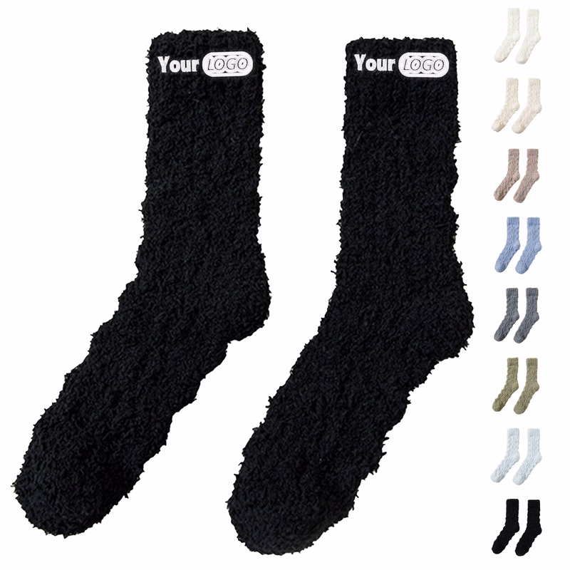 Thick Coral Fleece Mid-Tube Socks