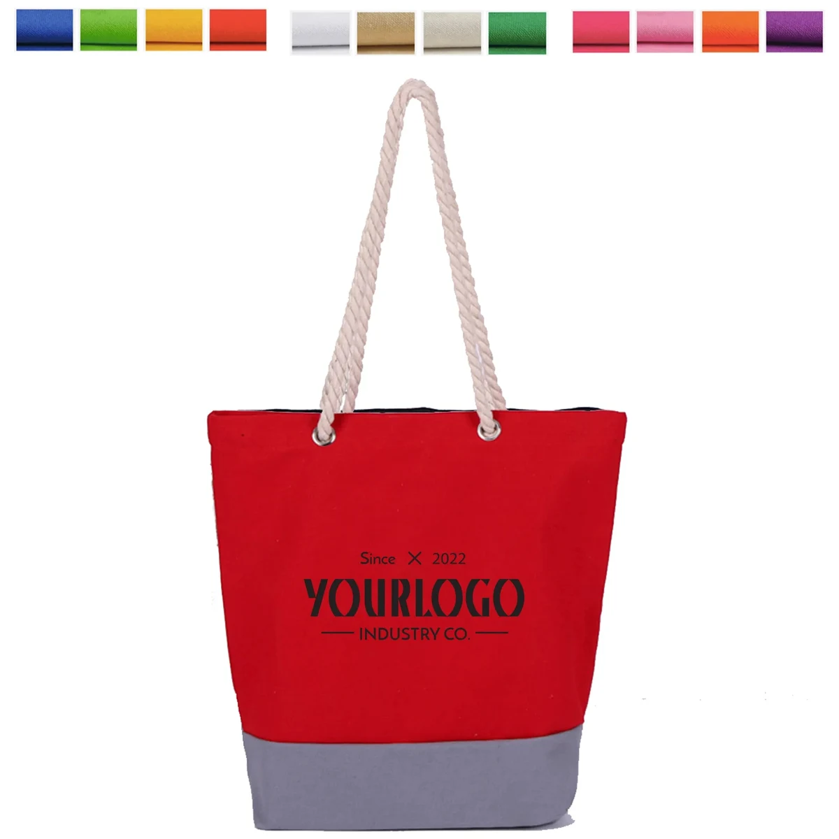 Canvas Tote Bag With Handle, custom tote bag with logo imprint 1