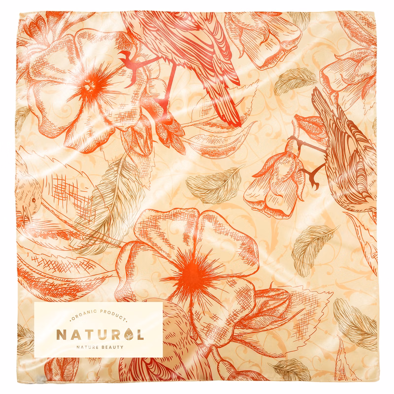 Silk-like Satin Square Bandanna (Machine Washable)