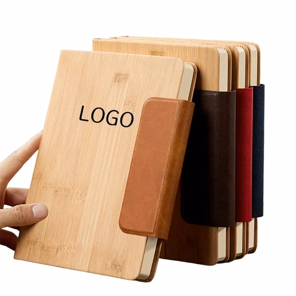 Bamboo-Textured Faux Leather Notebook
