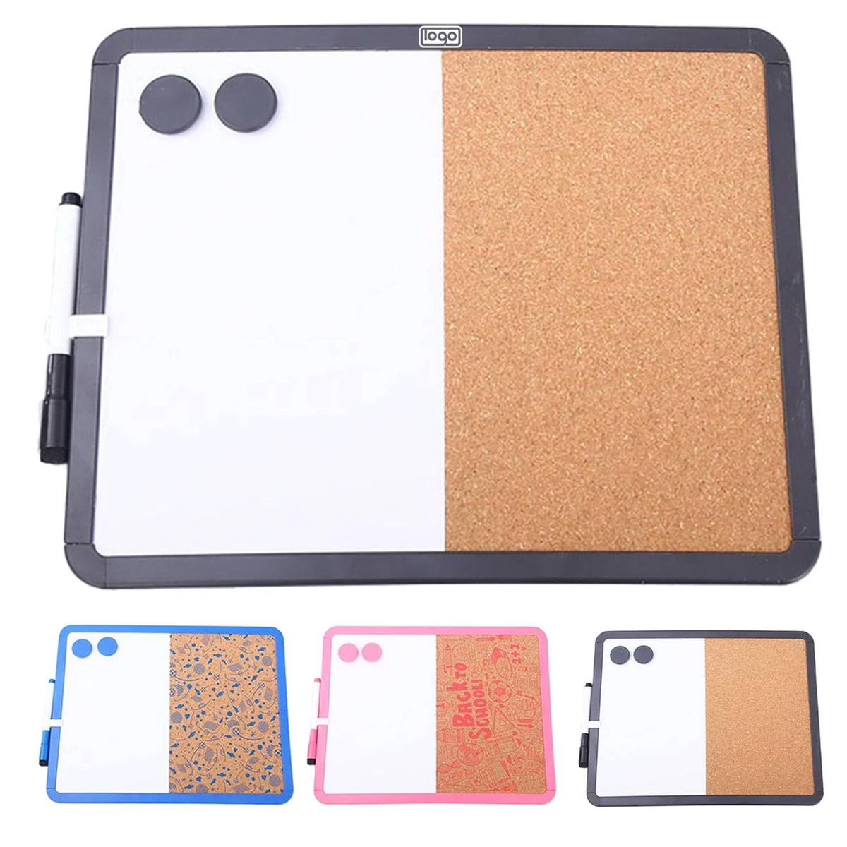 Magnetic Dry Erase Whiteboard Cork Board w/ Pen 1