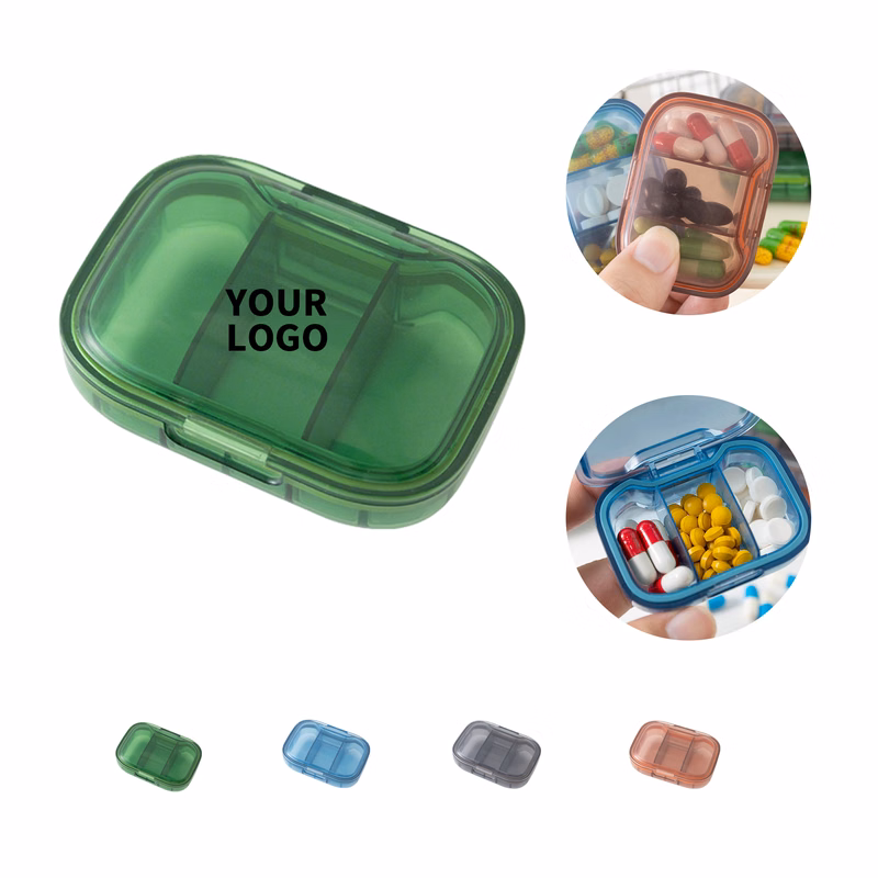 Compact Triple Slot Travel Pill Organizer ABS