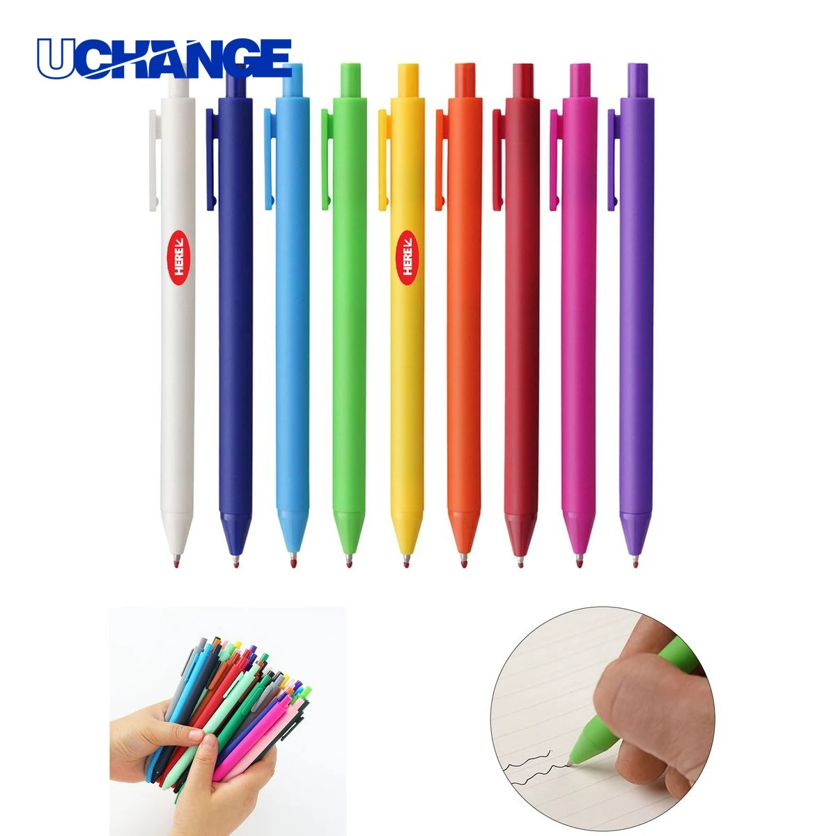 Retractable Colored Signature Ballpoint Pens 1