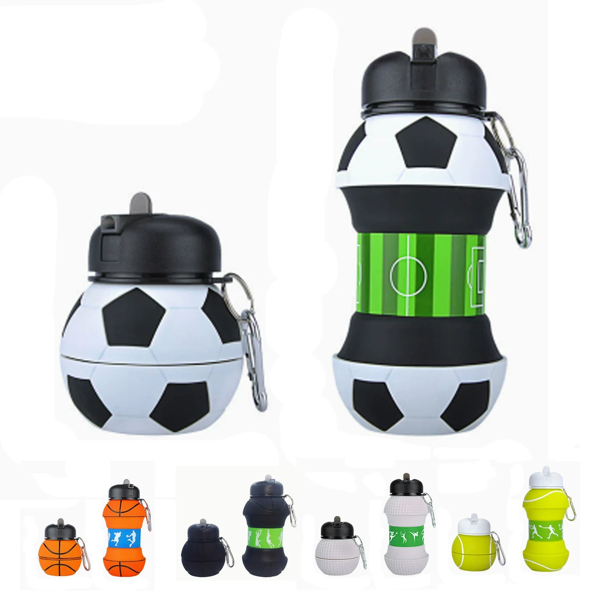 19oz Silicone Collapsible Water Bottles Portable Kettle 1