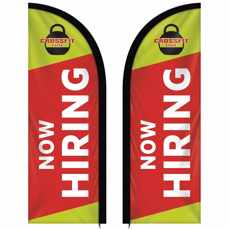 6' Double Sided Custom Portable Half Drop Banners
