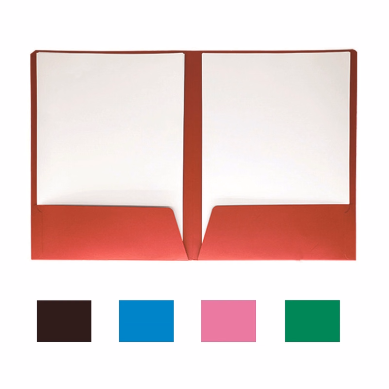 2 Pocket Glossy Laminated Paper Folders