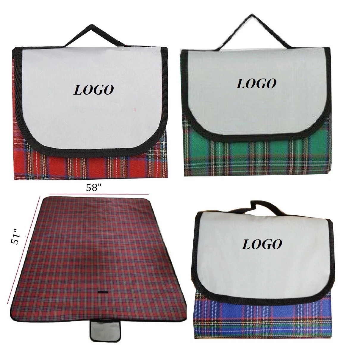 Foldable Outdoor Picnic Blanket Size 58''x31'' 1