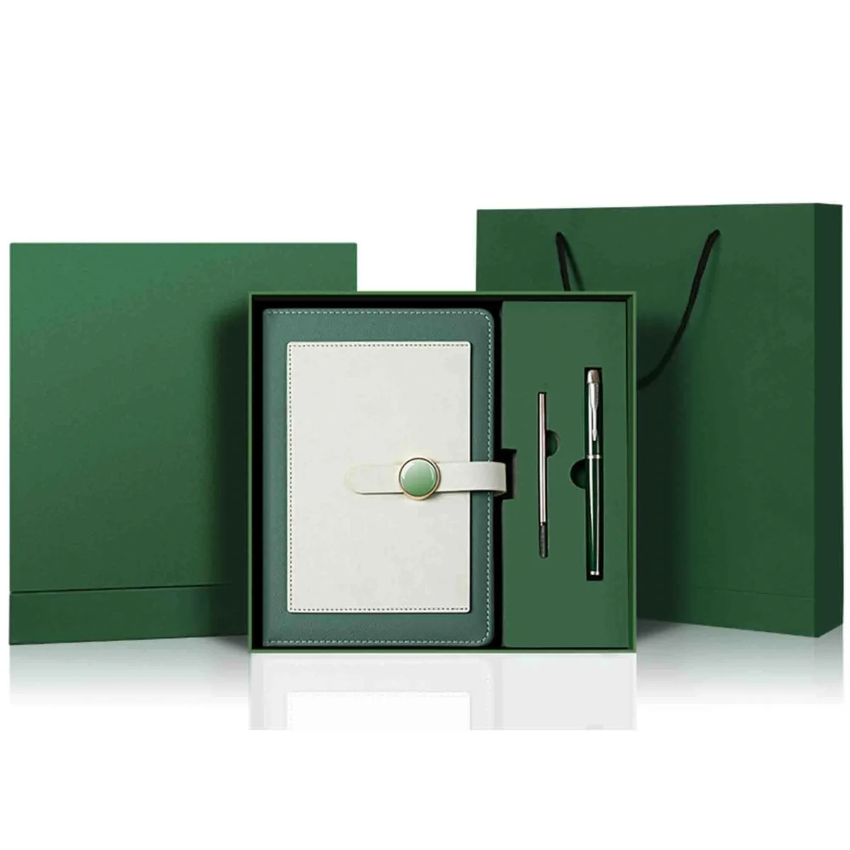 Gift Box Includes Pu Leather Notebook Pen Replacement Refill 1