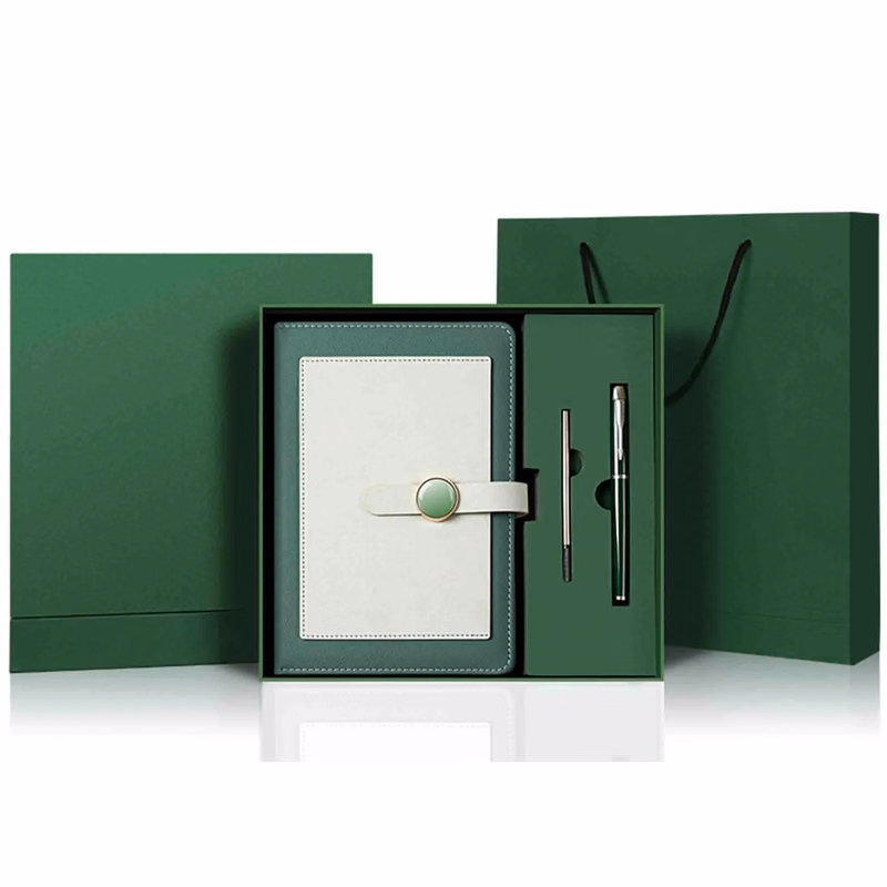 Gift Box Includes Pu Leather Notebook Pen Replacement Refill