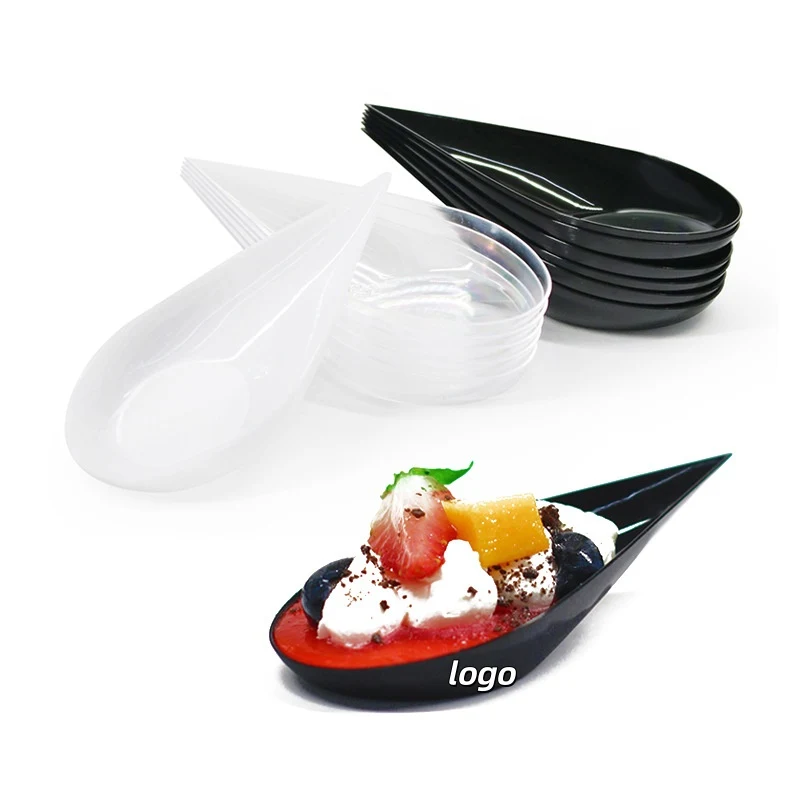 Hart Plastik Transparente Sauce Teller Dessert Teller 1
