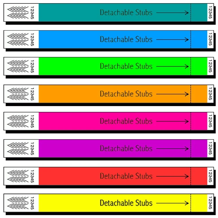 Stub 3/4" Tyvek Wristband - Neon Colors 1