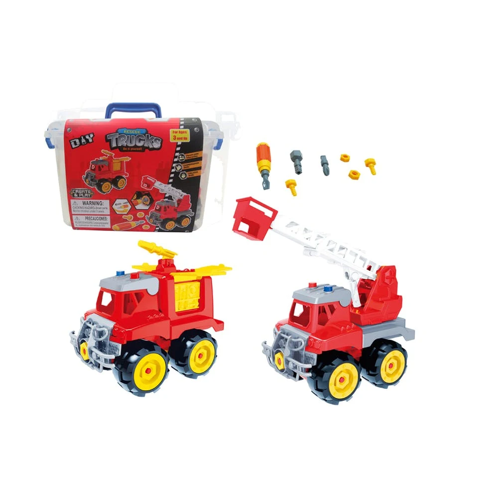 DIY Rescue Truck Sets - 15 Piece Set Assembly 1