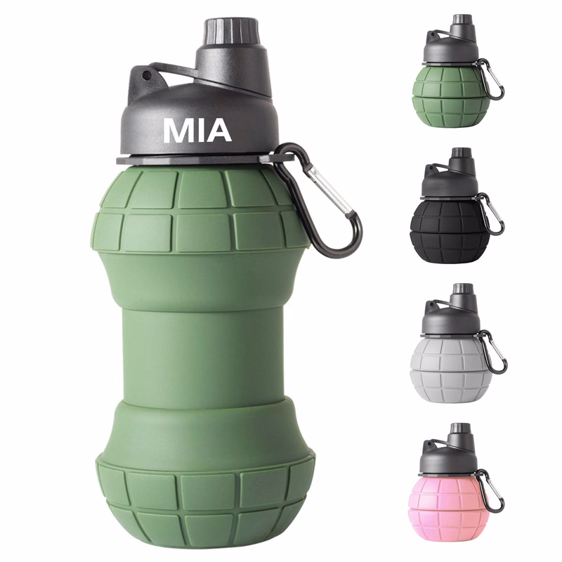 18.6oz Silicone Grenade Folding bottle