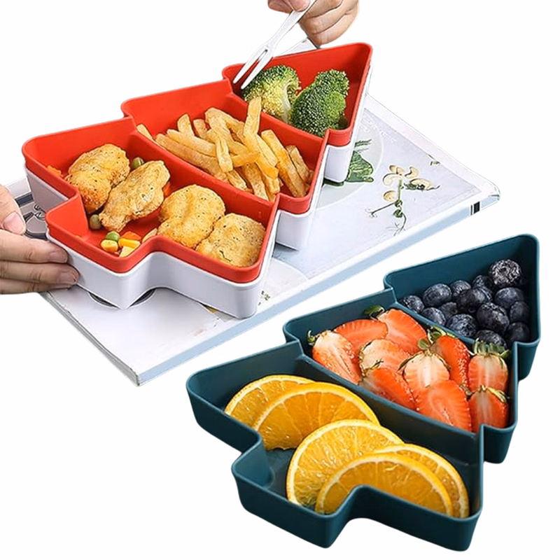 Christmas Tree Serving Platter Tray