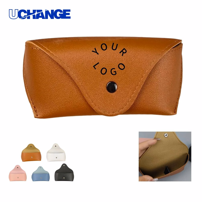 PU Leather Eyewear Case with Button Lock