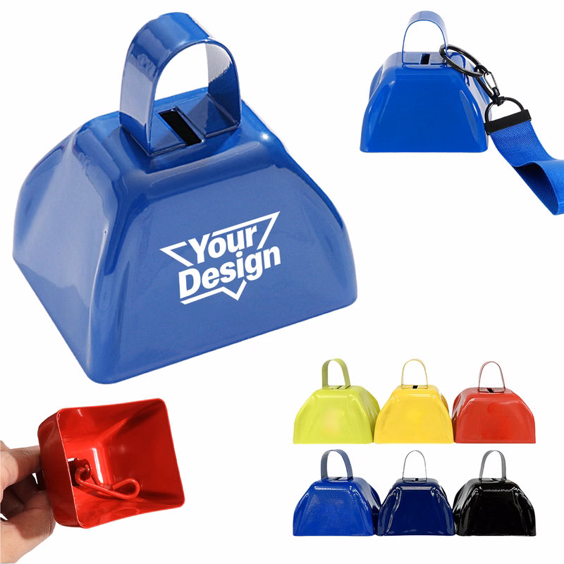 3" Metal Cowbell With Wrist Strap