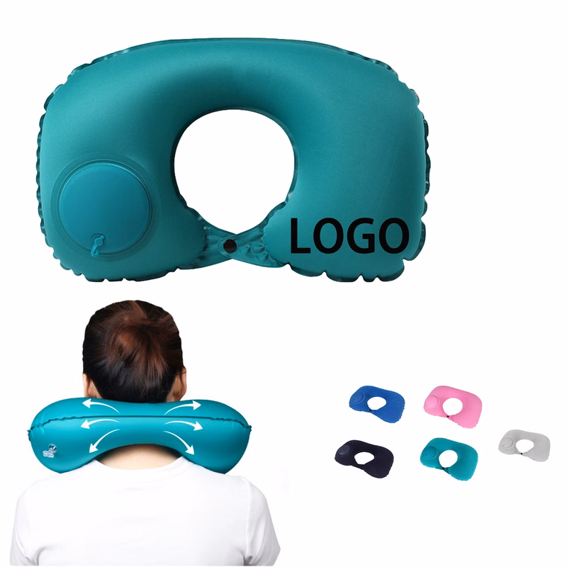 Inflatable Travel U-Shaped Pillow for Portable Neck Support
