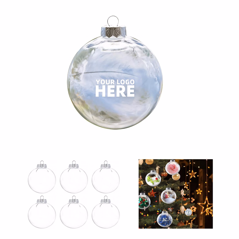 Clear Plastic Fillable Ornament Ball