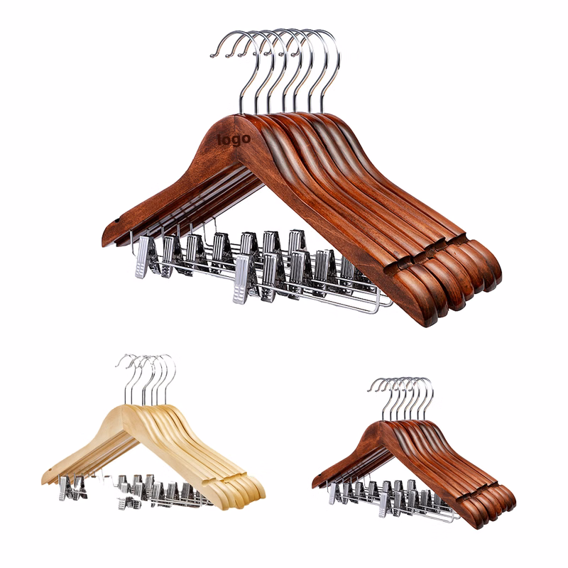 Non-Slip Solid Wood Hangers