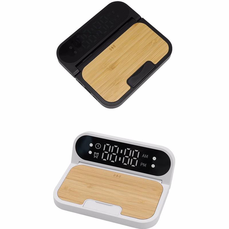 Snooze Clock With Alarm Wireless Charger