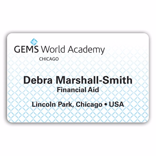 Full Color Name Badge w/ Personalization (2.125x3.375") Rectangle