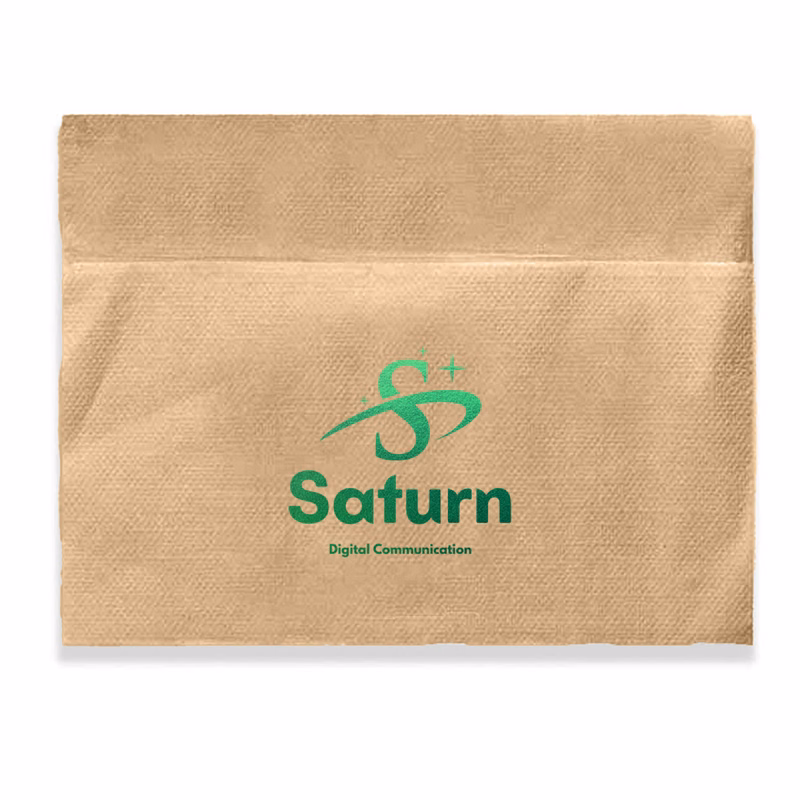 Foil Stamped 1-Ply Kraft Dispenser Napkin